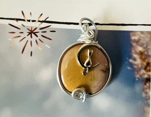 Pendentif jaspe mokaite 