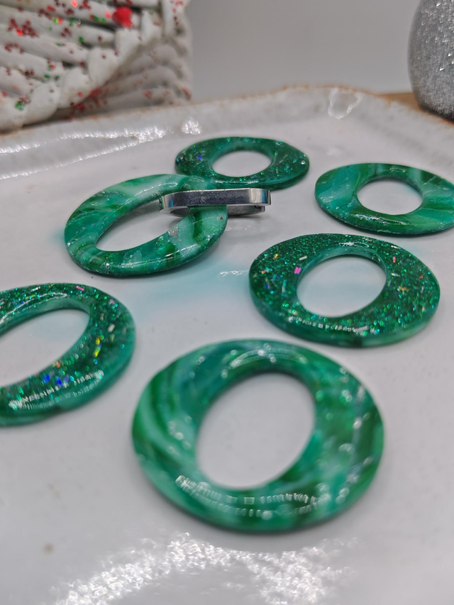 Choupettes Georgia réversibles marbrées Vert 