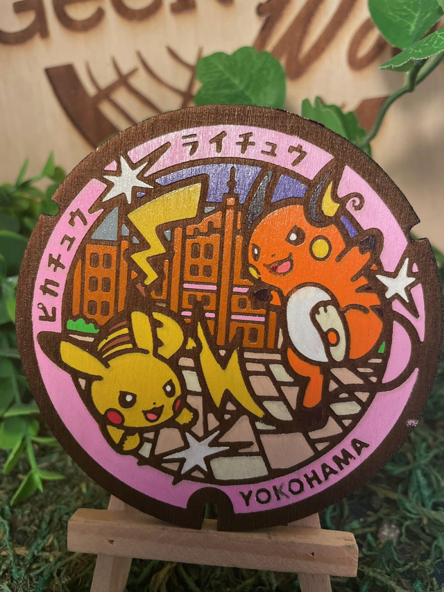 Plaque pokémon pikachu et raichu.