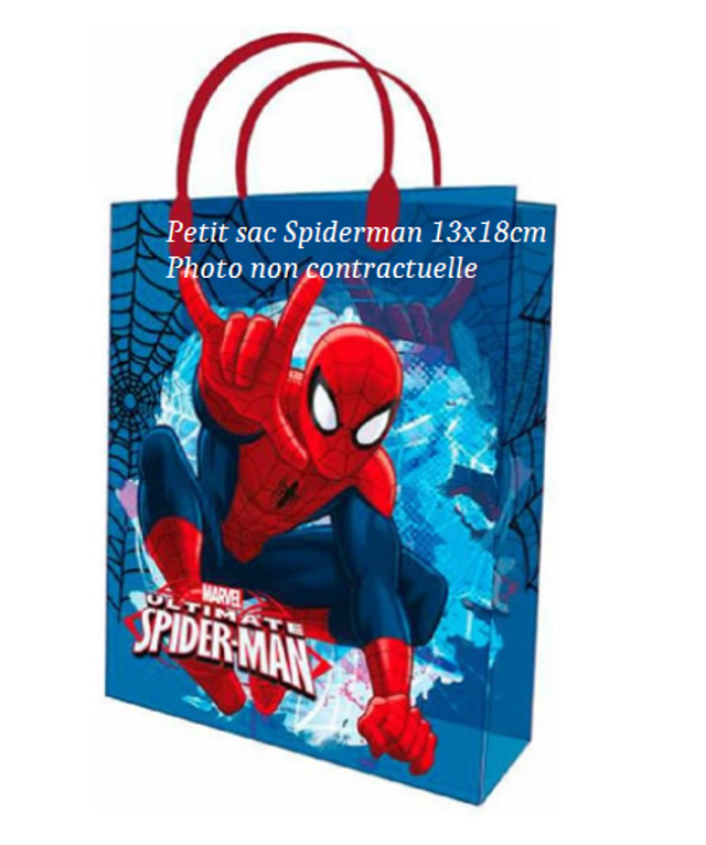 Petit sac anniversaire Spiderman 13x18cm