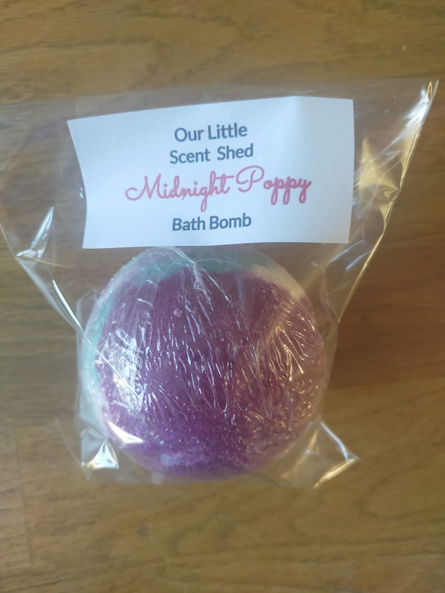 EXTRA LARGE MIDNIGHT POPPY BATH BOMB
