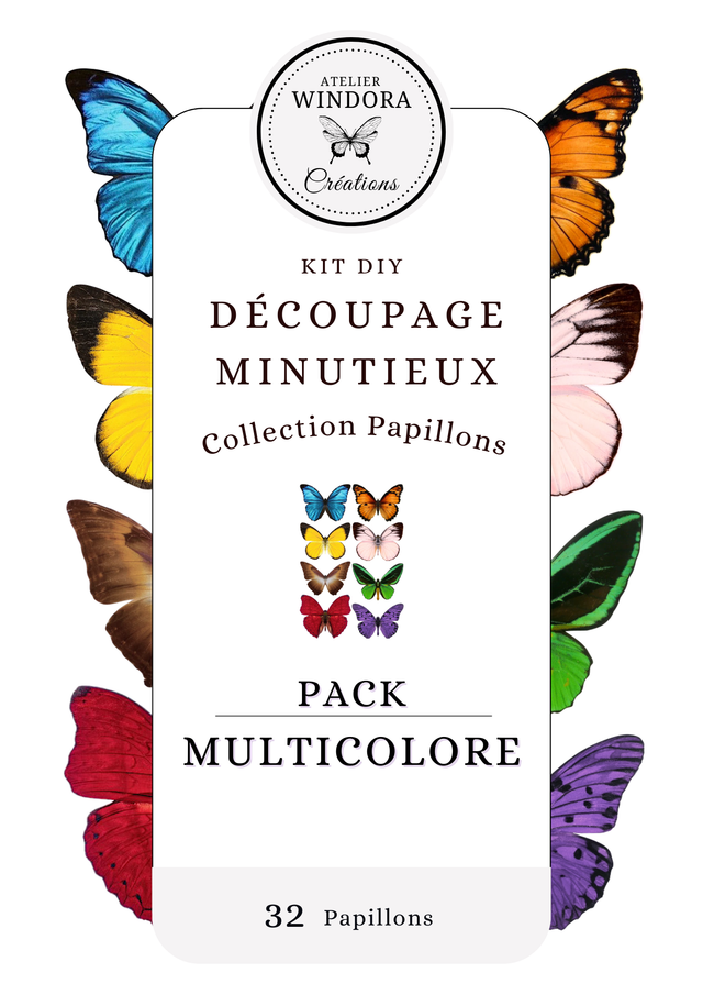 KIT DIY Papillons Multicolore | Découpe Minutieuse