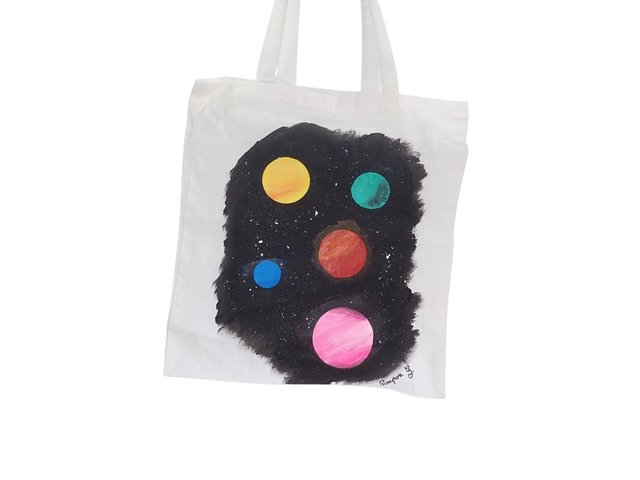 Sac cabas peint à la main