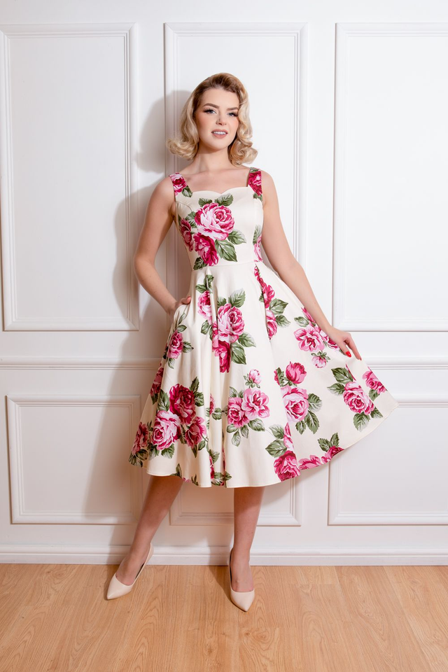Kellomekko, Frances Floral Swing Dress, 1130204