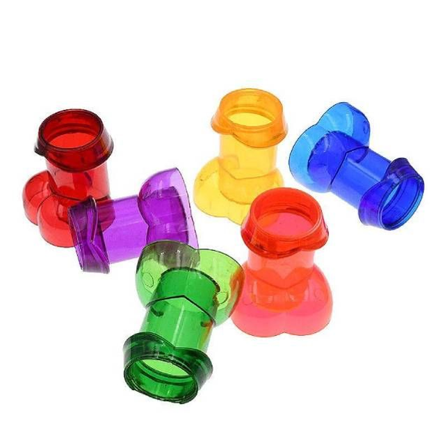 Kit com 6 Copos de Shot Formato Pênis