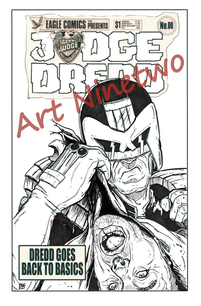 Dredd - Retro style comic cover