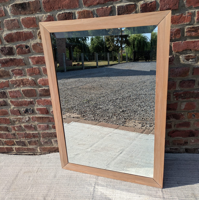 Miroir rectangulaire cadre en bois
