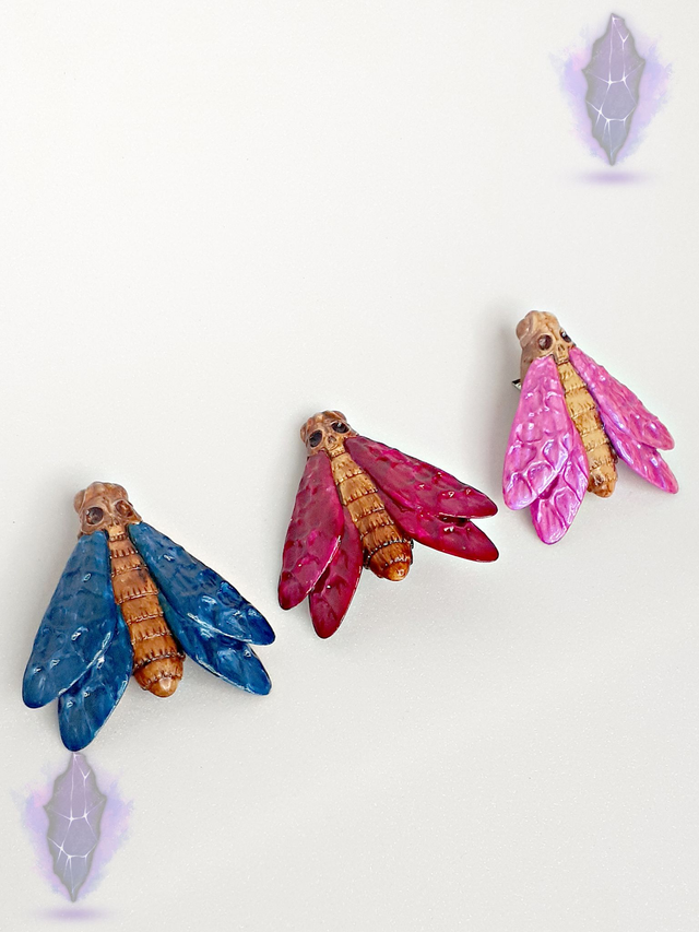 Broche | Papillon crâne 