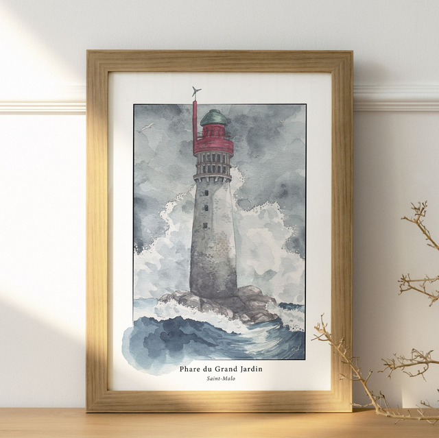 Affiche A4 - Bretagne - Tempête au Grand Jardin