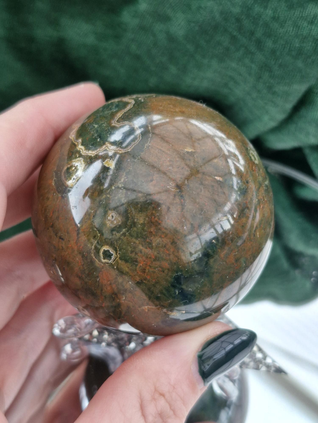 Ocean jasper sphere 