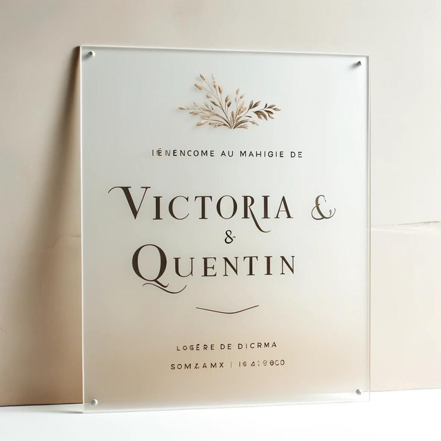 Tableau bienvenue au mariage de ...