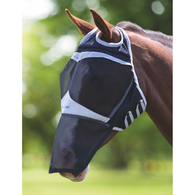 Shire Fine Mesh Fly Mask With Nose &amp; No Ears