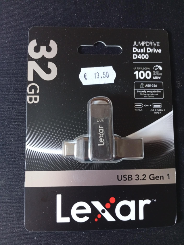 Clé USB Dual Drive Lexar 32 Go - USB 3.2 - Gen 1