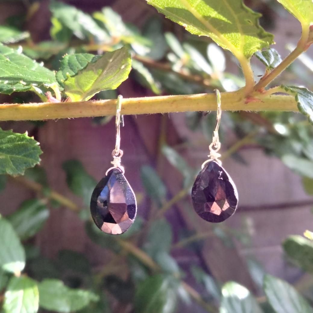 Black Spinel Drop Earrings
