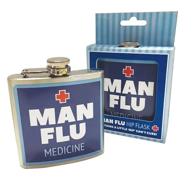 Man Flu hip flask