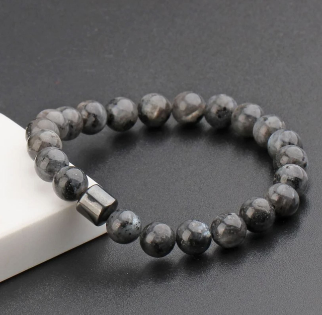 Bracelet aimant Labradorite 8 mm 