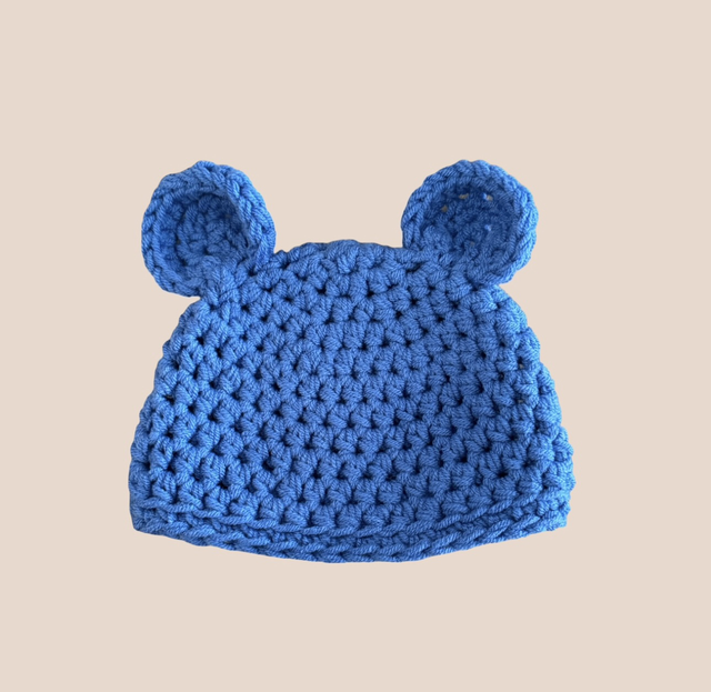Bear Beanie - Sea Blue