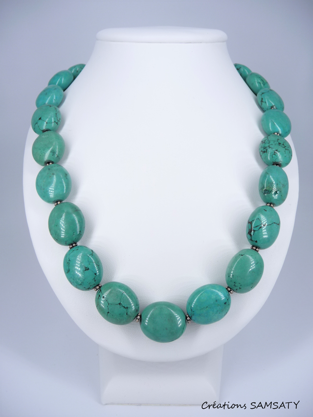 Collier turquoise tibétaine