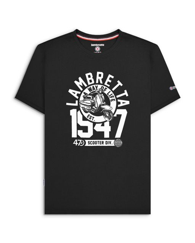 SS1209 Lambretta 1947 Tee - Black/White 
