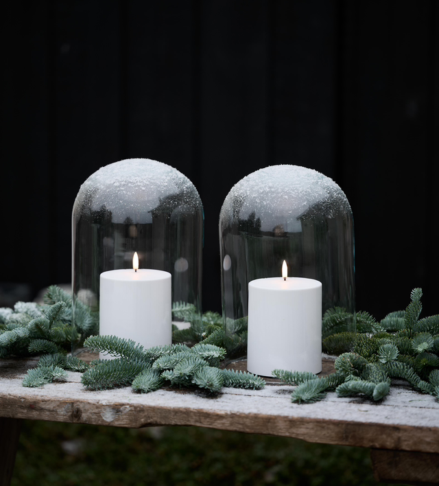 Outdoor Candle White 10,1 x 17,8 cm