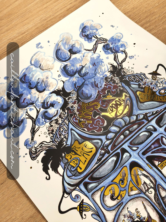 Devanture salon de thé - PRINT DORÉ 30x40