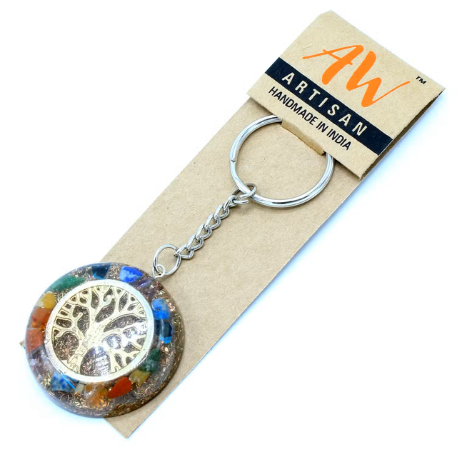Orgonite Power Keyring Gemstone-Tree of Life