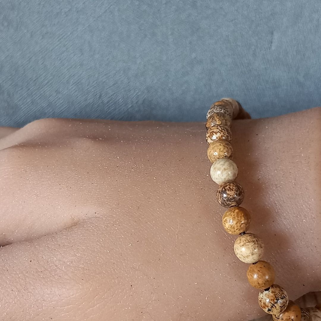 Bracelet ajustable en Jaspe paysage