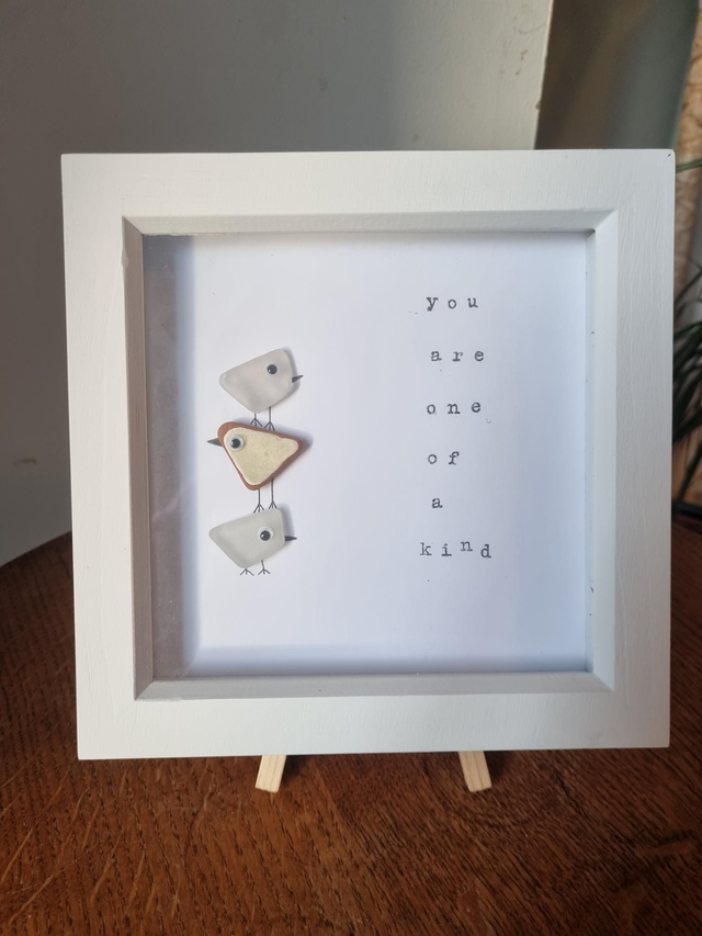 Large framed picture - 'you are one of a kind'. Frame size 18cm x 18cm