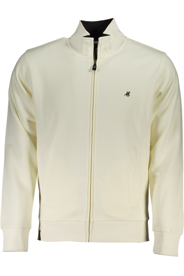 U.S. GRAND POLO FELPA CON ZIP UOMO BIANCO