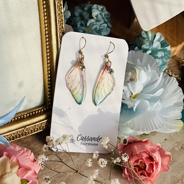 Boucle d’oreille aile de fée 