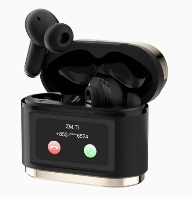 Écouteurs sans fil  avec écran tactile LCD avec suppression du bruit actif avec écran tactile numérique intelligent