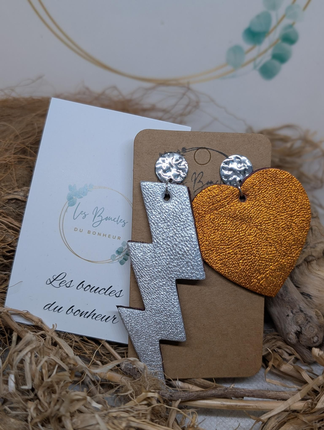 Boucles d&#039;oreilles Asymétrique zk118