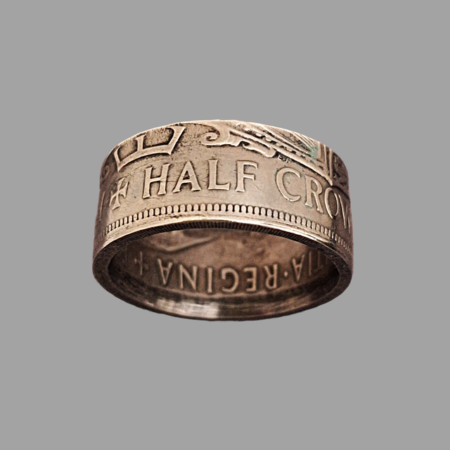 British Half Crown 1967 Coin Ring 