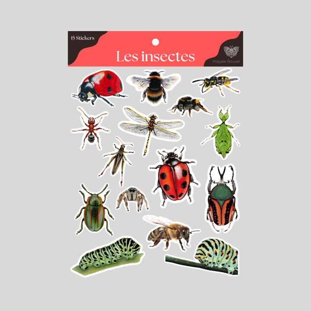 Planche stickers insecte