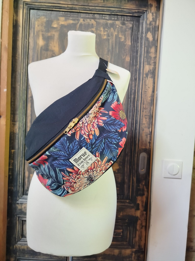 XXL velours ras motif floral 