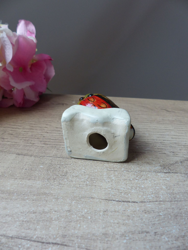 Charmante Figurine Chouette Savante sur Livre – Terre Cuite Vintage 1970, Cadeau Enseignant, Professeur, Etudiant, Décoration Maison Vintage