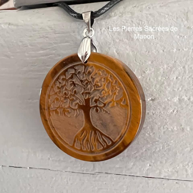 Pendentif Arbre de Vie Œil de Tigre 