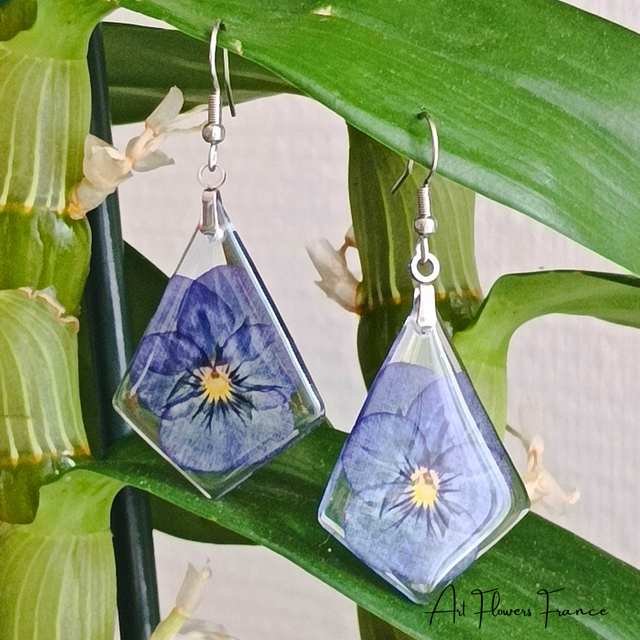 Boucles d'oreilles Pensée (1)