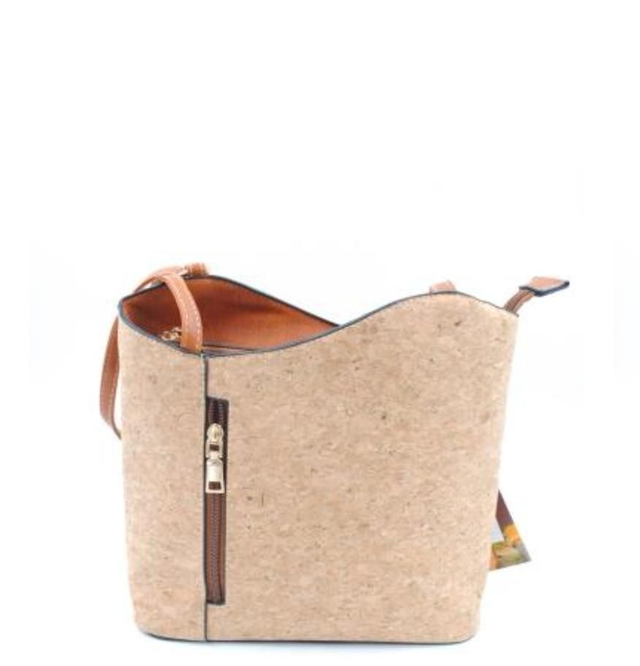 Sac épaule  en liège naturel  et simili cuir 
