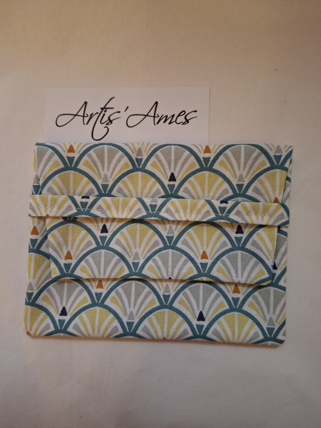 Etui à savon Motifs jaune et vert