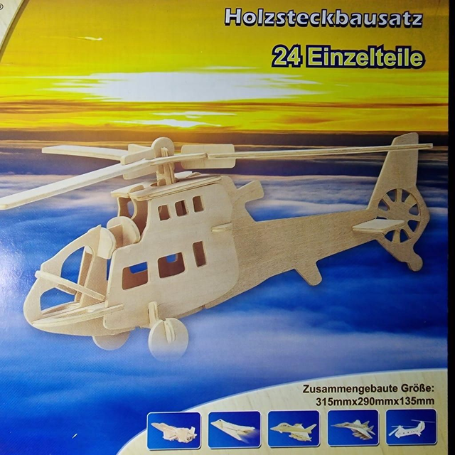 Holzhelikopter Steckbausatz