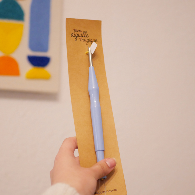 Aiguille à puncher ajustable bleue pour laines épaisses 6-10 mm