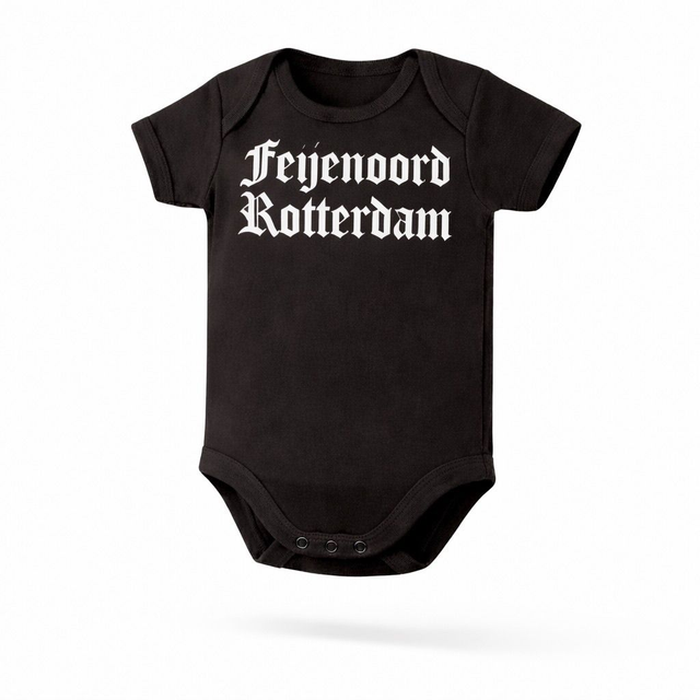 Feijenoord Rotterdam baby romper - Old Style - Zwart