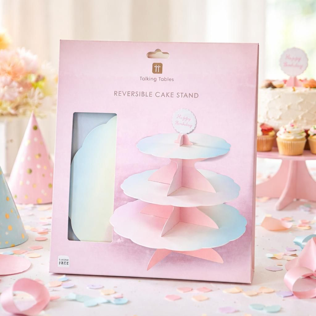 Présentoir à gâteau pastel 