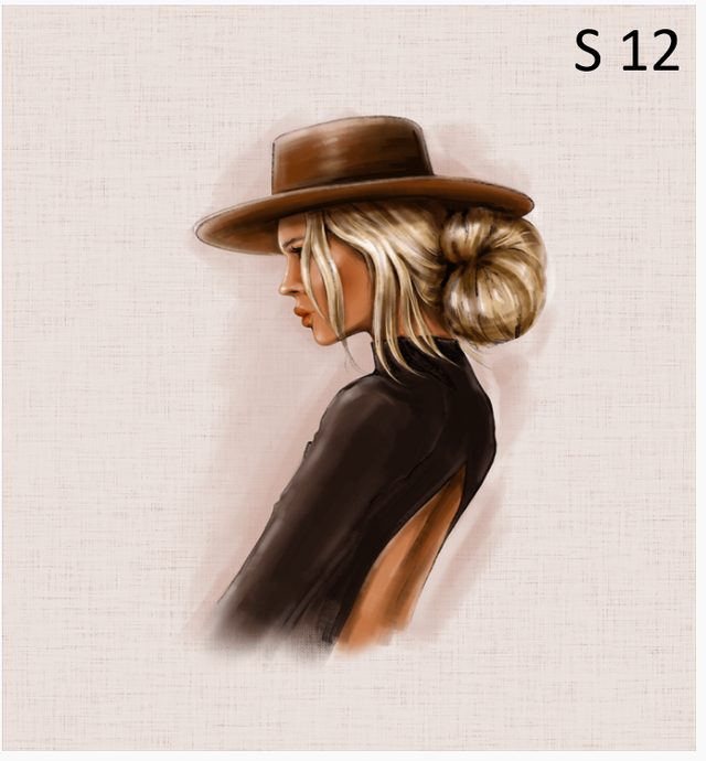 Panneau simili Femme 30x30cm 