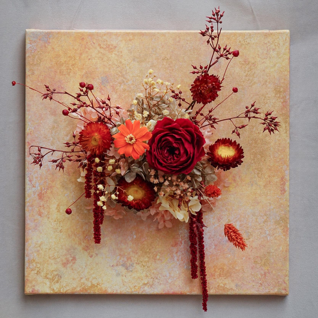 Autumn Whisper | Preserved Flower Gift | 3D Flower Canvas | One-of-a-Kind Artwork