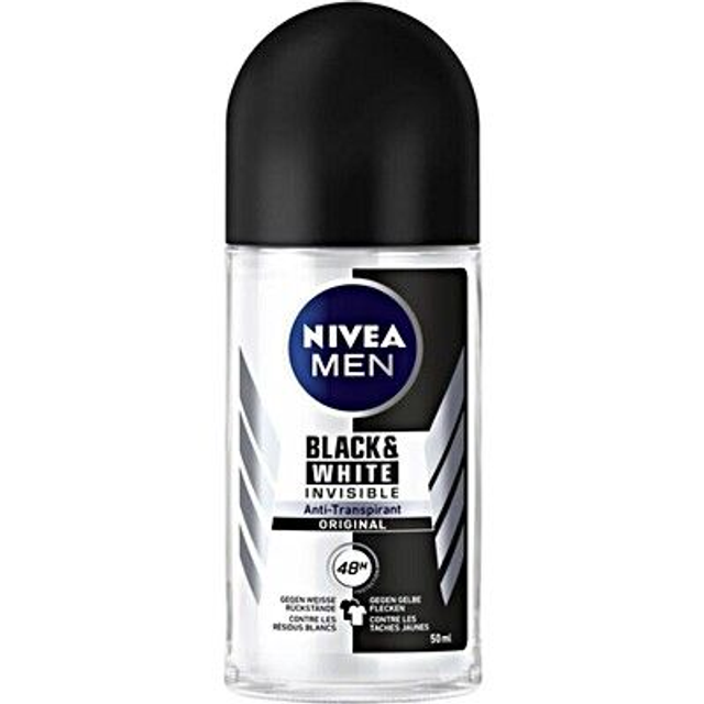 NIVEA MEN DEODORANTE BLACK&amp;WHITE INVISIBLE ROLL-ON