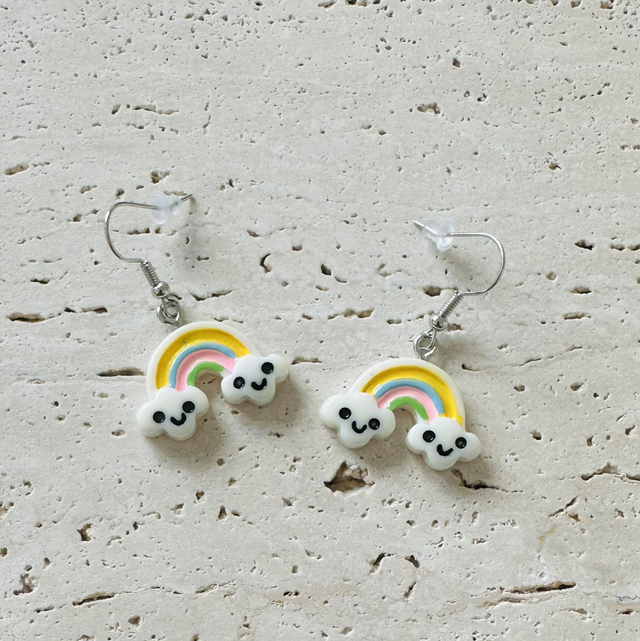Oorbellen regenboog 