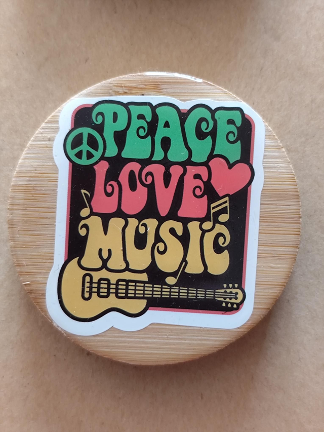 Décapsuleur peace love music magnétique frigo