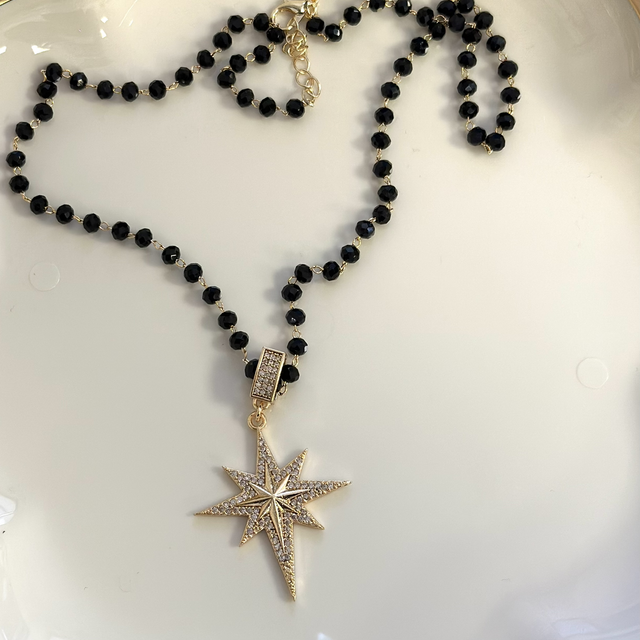 Collier Stella Noir